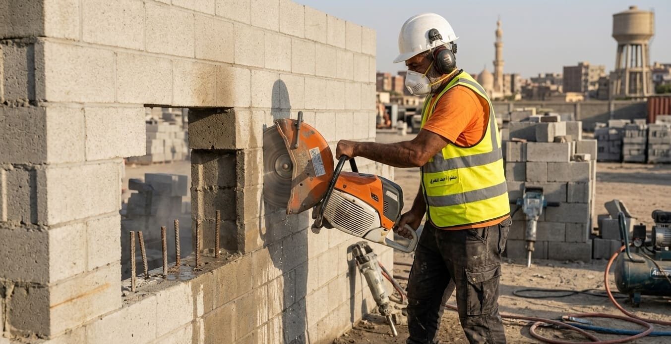 أفضل معلم قص الخرسانة بالرياض: دقة احترافية وأمان إنشائي مضمون